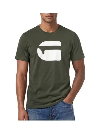 T-Shirt Kaki Homme G-Star RAW Logo 1
