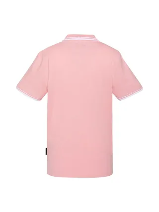 Polo Rose/Blanc Homme Schott PSWILL2 2