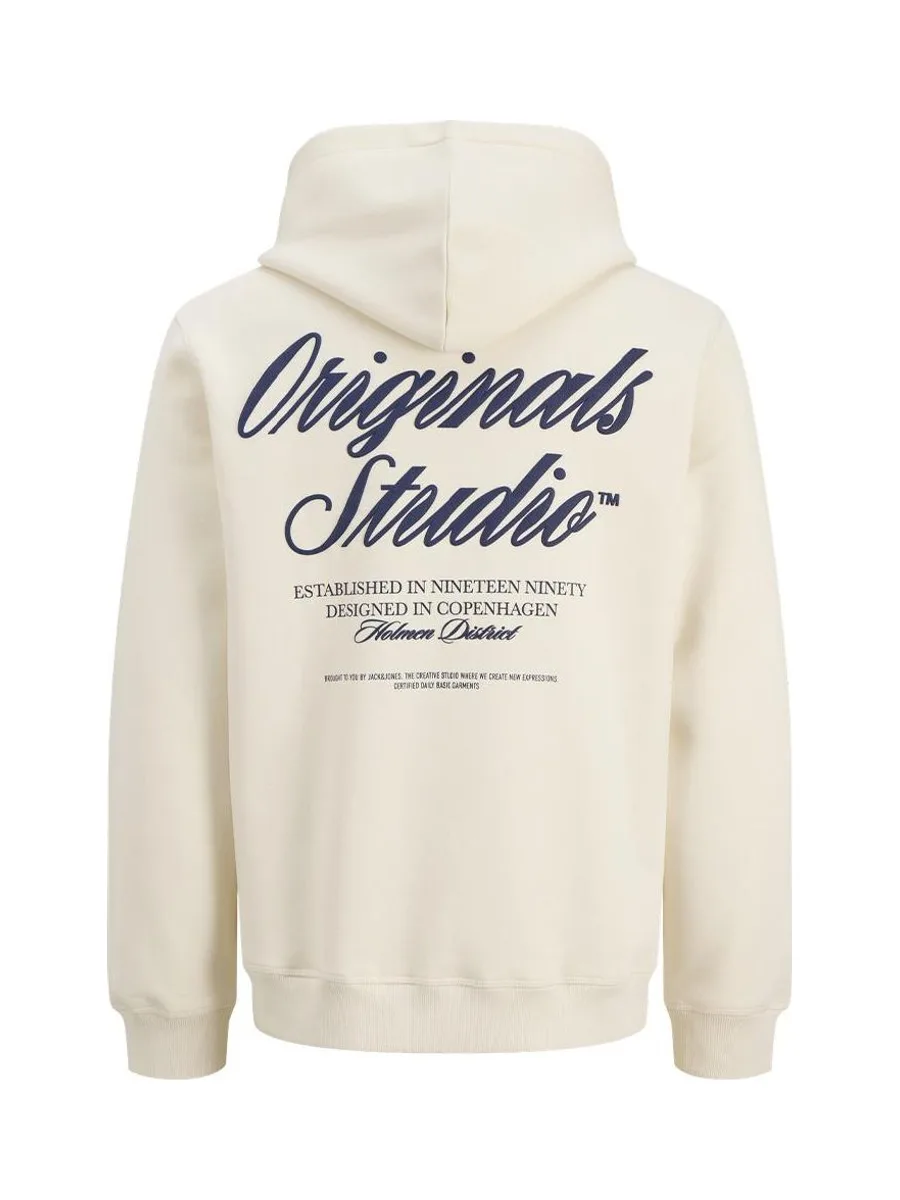 Sweat à Capuche Beige Homme Jack & Jones Typo 2