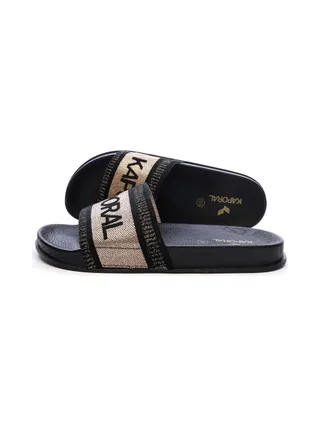 Claquettes Noir Femme Kaporal Tapioca 1