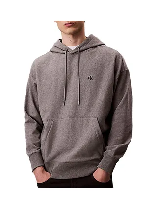 Sweat à Capuche Gris Homme Calvin Klein Jeans Premium Terry 1