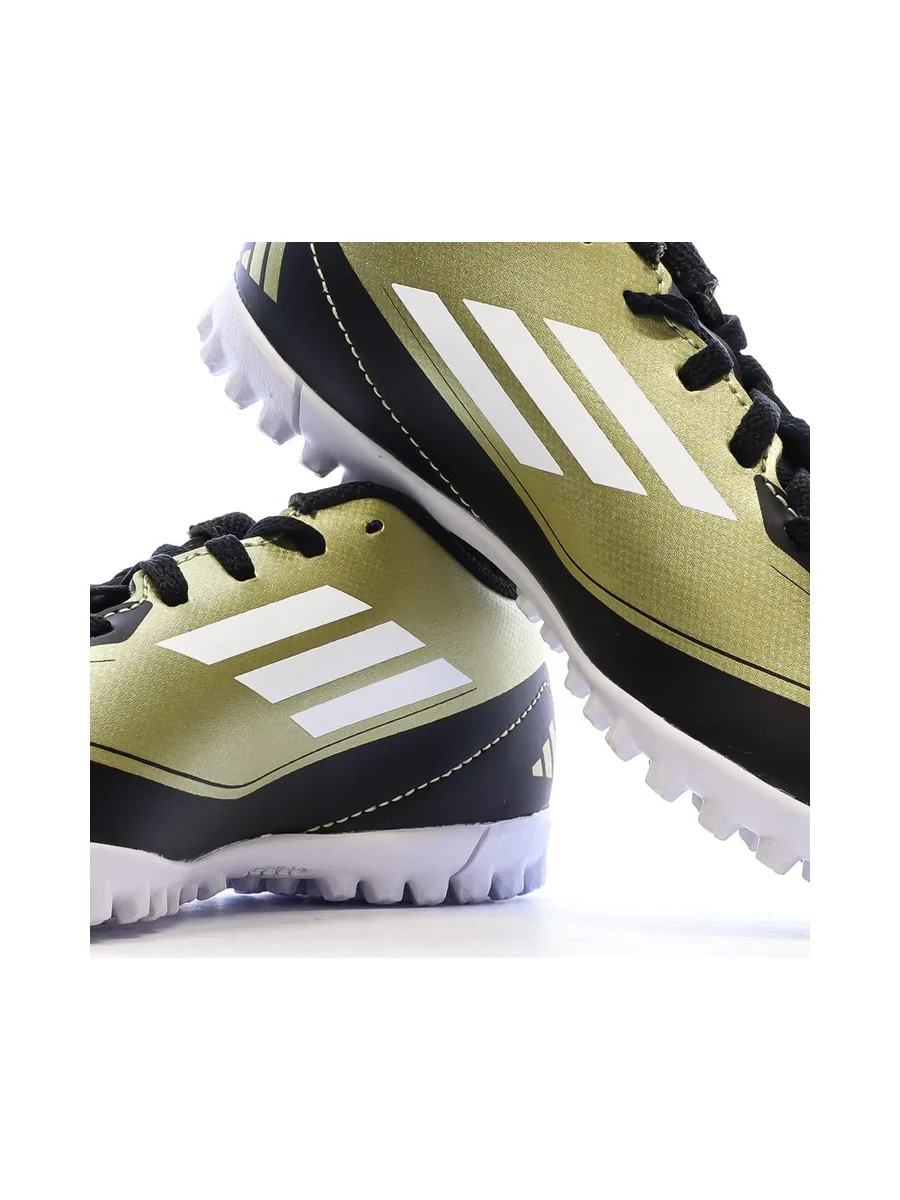 Chaussures de football Noires/Dorés Garçon Adidas F50 Club Tf J Mess 7