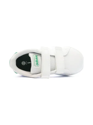 Baskets Blanches/Vert Enfant Adidas Advantage 4