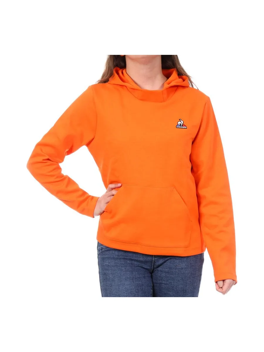 Sweat à Capuche Orange Femme Le Coq Sportif Hoody N°9 2