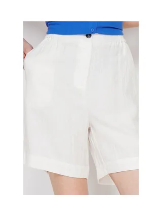 Bermuda taille haute coupe droite avec poche latérale 4