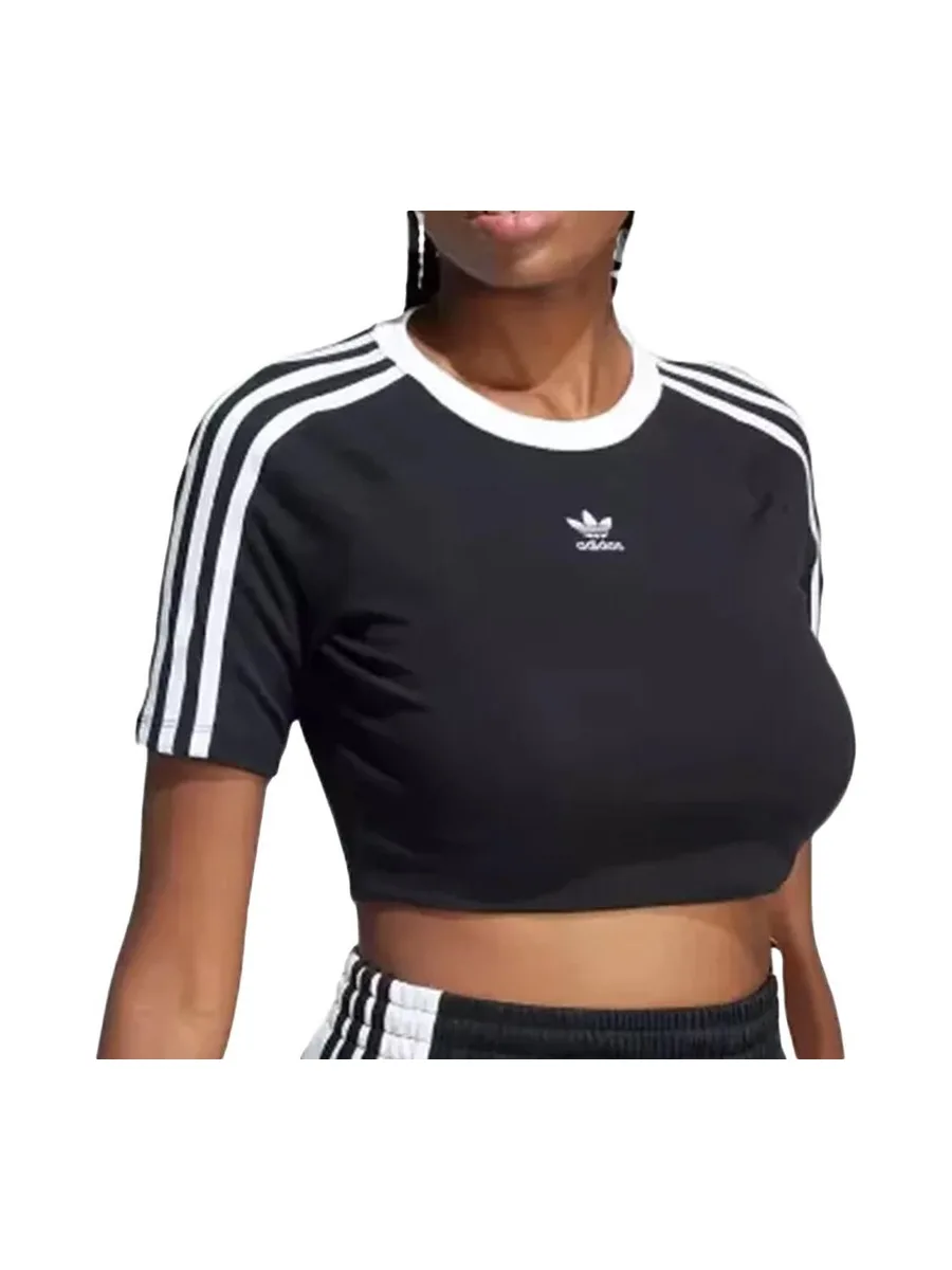T-Shirt Noir Femme Adidas 3 S Baby 1