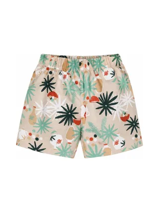 Short Tropical Beige/Vert Bébé P'tit Mome Paolo 1