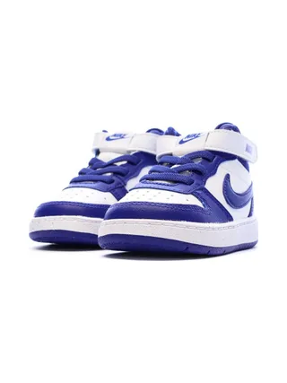 Baskets Blanc/Bleu Garçon Nike Court Borough 6