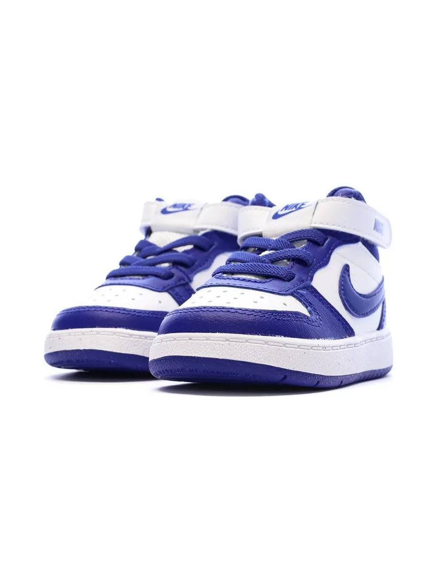 Baskets Blanc/Bleu Garçon Nike Court Borough 7