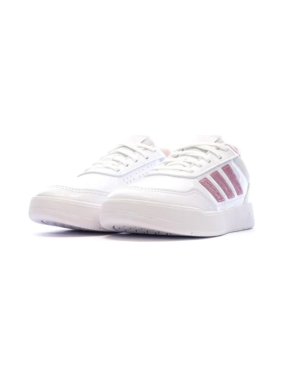 Baskets Blanc/Rose Enfant Adidas Tensaur 7