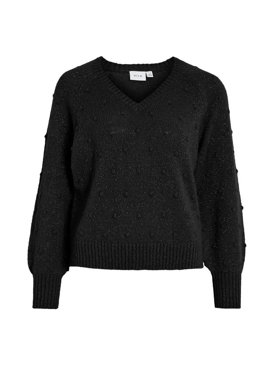 Pull Noir Femme Vila Tuli 2