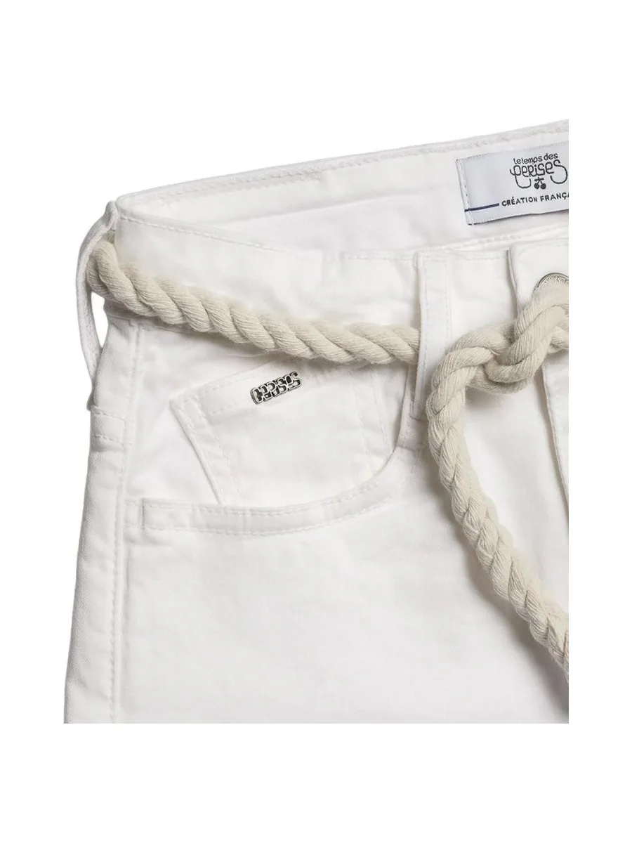 Short Blanc Fille Le Temps Des Cerises Tiko 3