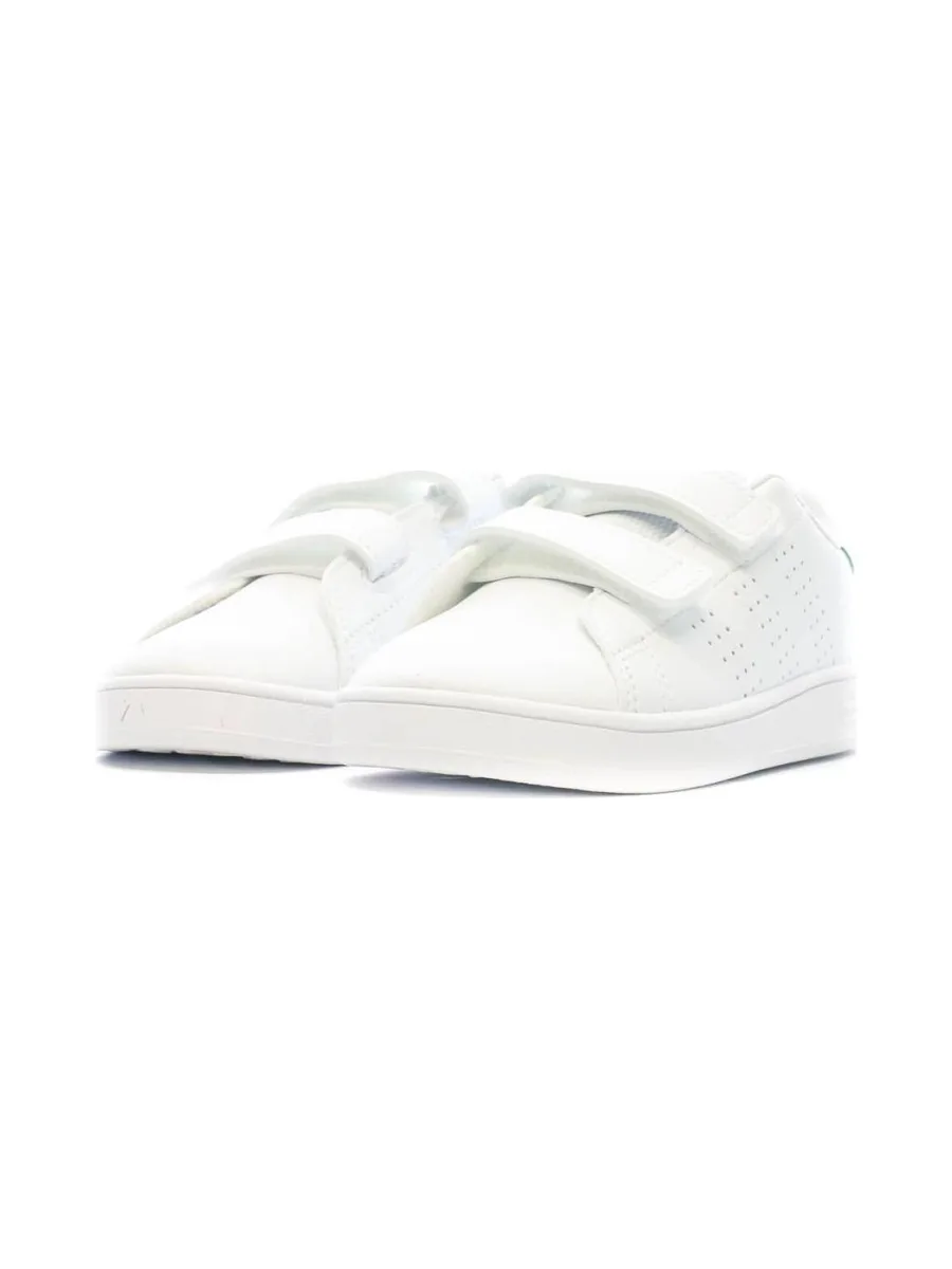 Baskets Blanches/Vert Enfant Adidas Advantage 6