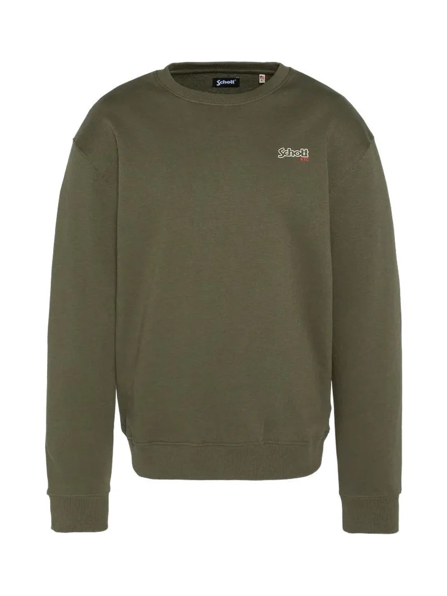 Sweat Kaki Homme Schott Print 1