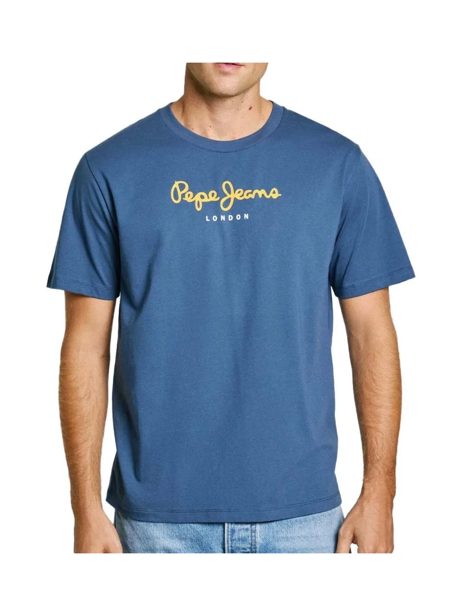 T-shirt Bleu Homme Pepe jeans Eggo AQW 2