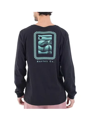 T-shirt Manches Longues Noir Homme Hurley Evd Checker 2