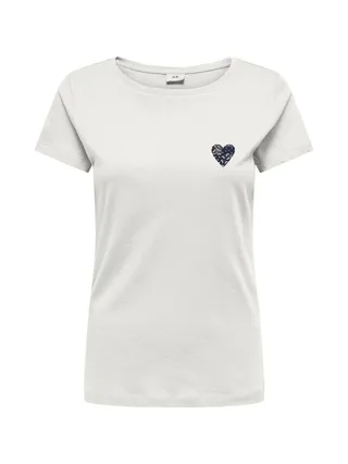 T-Shirt Blanc/Marine Femme JDY Paris 1