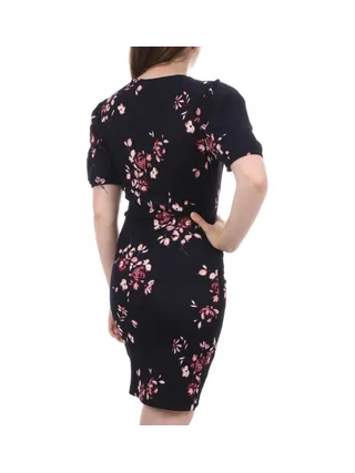 Robe Tulipe Marine/Rose à fleurs Femme Vero Moda Elisa 2