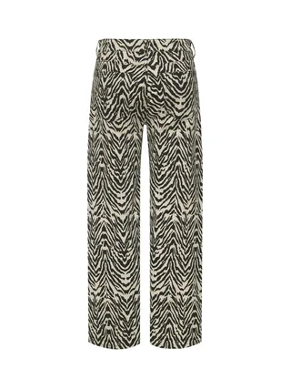 Jean Zèbre Droit Noir/Beige Femme JDY Vanessa Wideleg 2