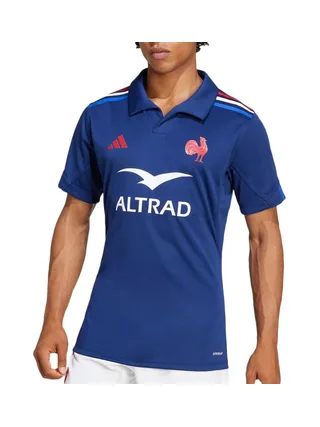 Maillot Performance Équipe de France Bleu ADIDAS Rugby Domicile 1