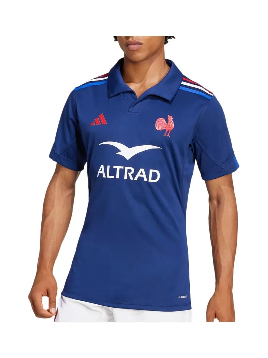 Maillot Performance Équipe de France Bleu ADIDAS Rugby Domicile 2