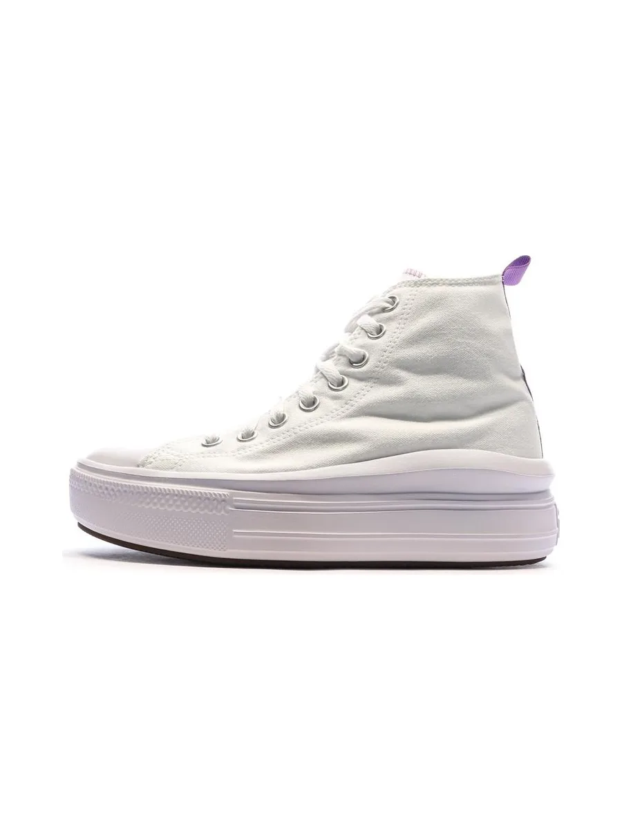 Baskets Blanches/Violettes Femme Converse All Star Move 2