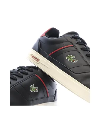 Baskets Noires/Rouges Homme Lacoste Court 7