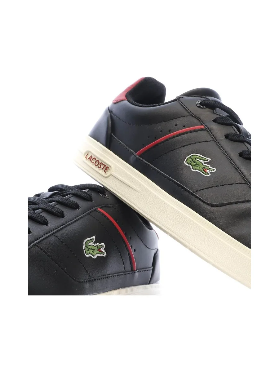 Baskets Noires/Rouges Homme Lacoste Court 8