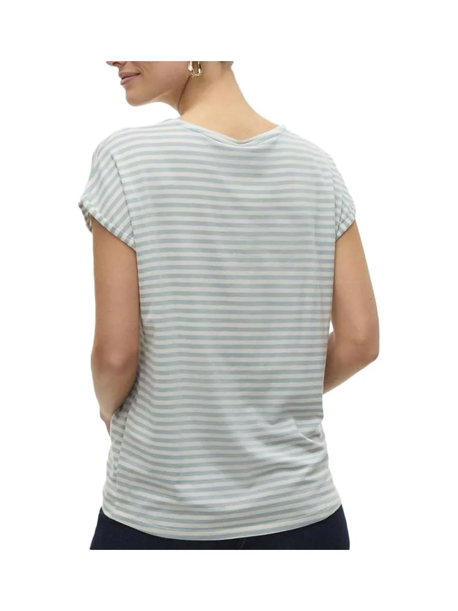 T-shirt Blanc/Vert Femme Vero Moda Mava 3