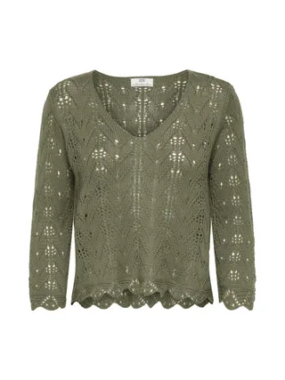 Pull Kaki Femme JDY Susi 3/4 1