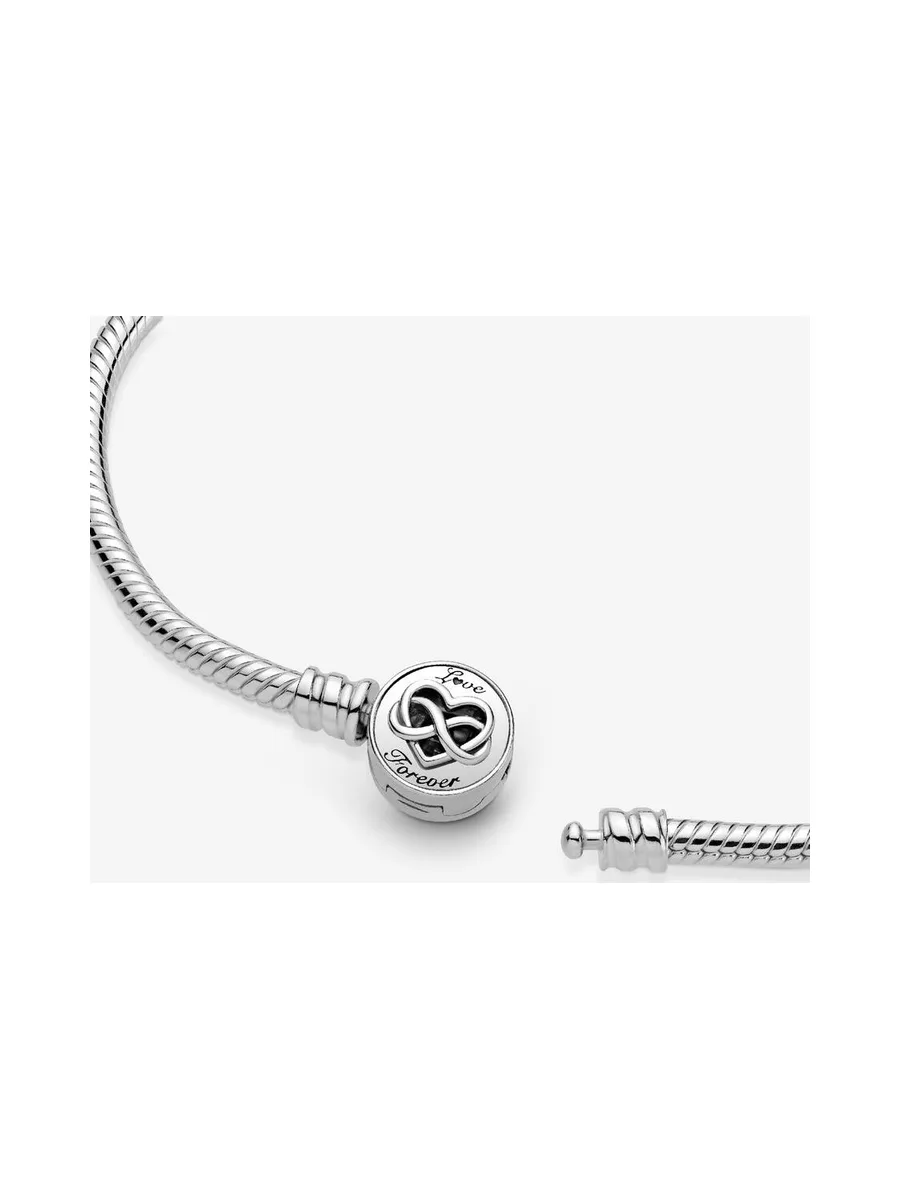 Pandora - Bracelet chaîne Infini Snake heart clasp en argent sterling 4