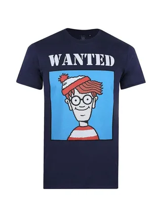 T-Shirt Marine Homme Wheres Wally Wanted 2