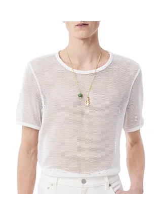 T-shirt Blanc Filet Homme Lacoste Runway Mesh 1