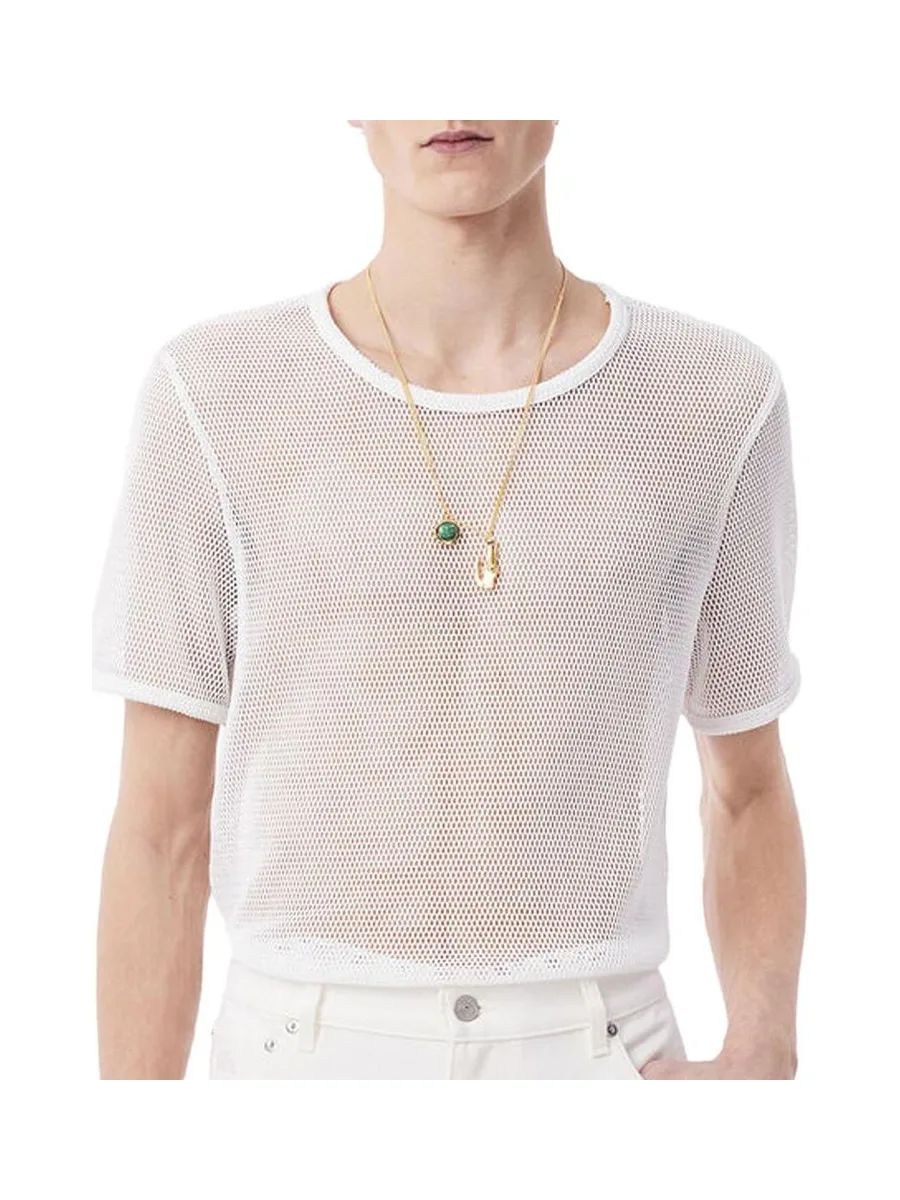 T-shirt Blanc Filet Homme Lacoste Runway Mesh 2