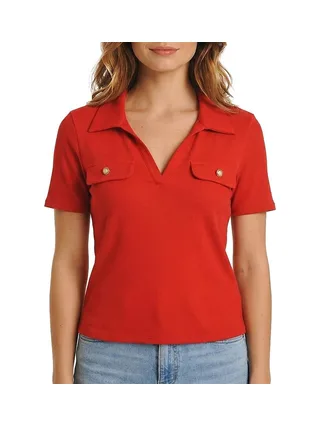Polo Rouge Femme Morgan DROSSO 1