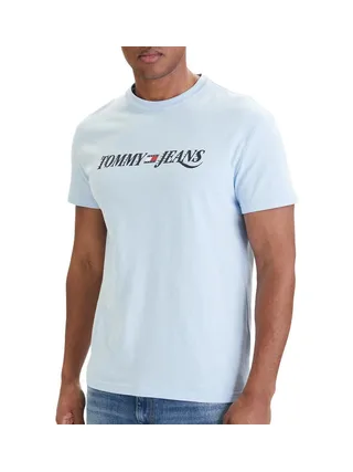 T-Shirt Bleu Clair/Marine Homme Tommy Hilfiger Vintage 1