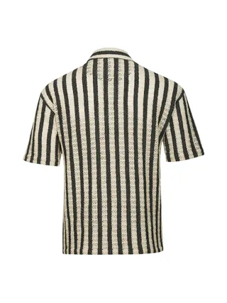 Chemisette Beige/Noir Rayures Homme Kaporal TROY 2
