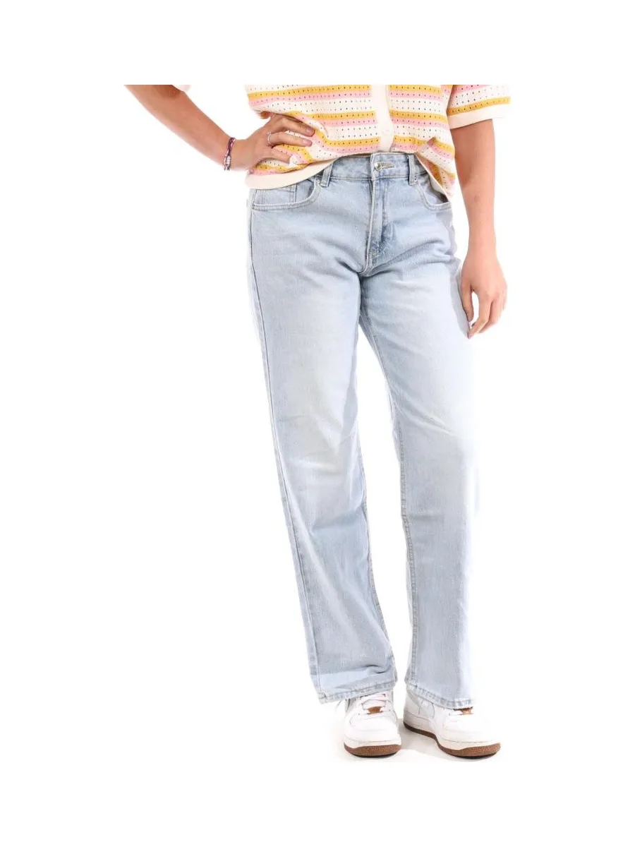 Jean Droit Bleu Clair Femme Monday Premium 109 1