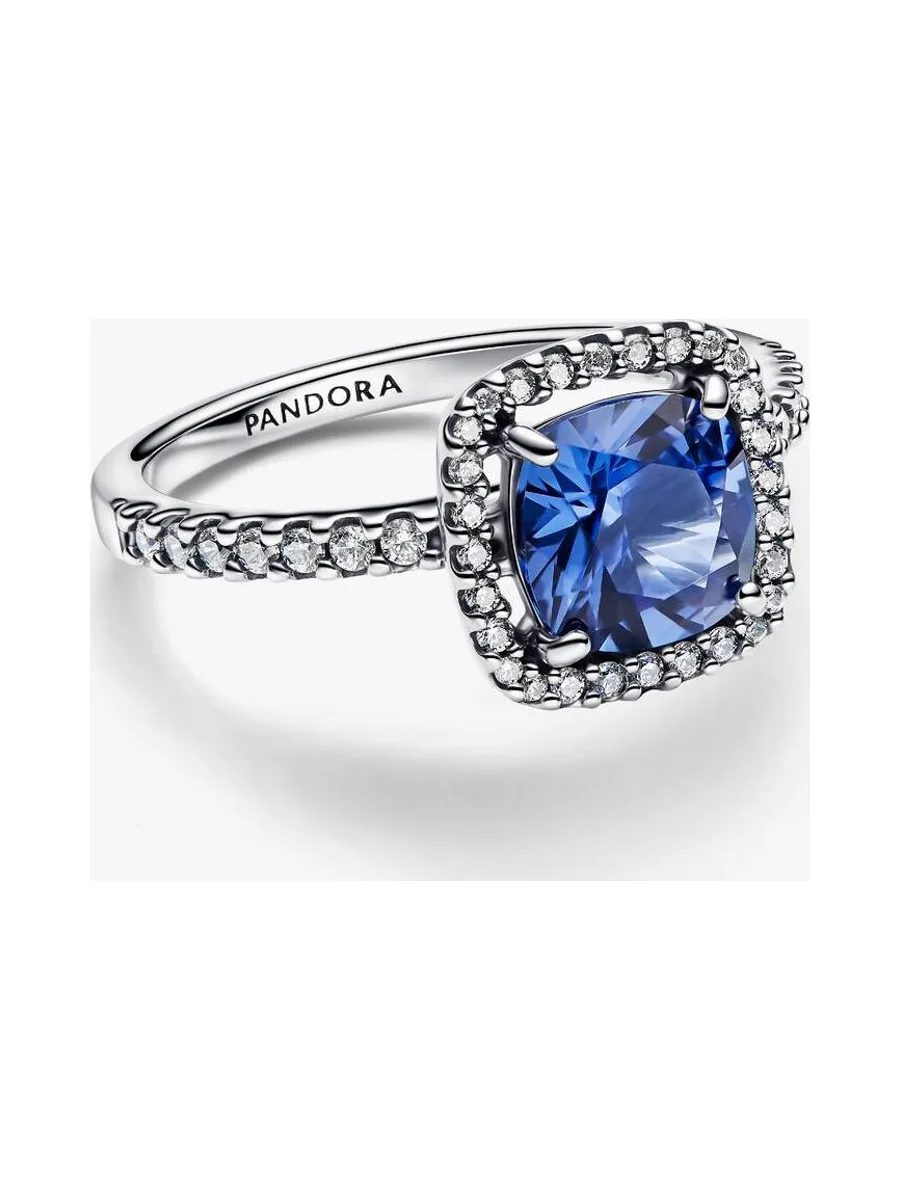 Pandora - Bague Fleur Corn crystal zirconia en argent sterling bleu 2