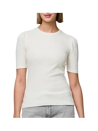 T-Shirt Blanc Femme Pieces Cruka 1