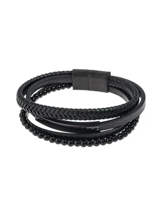 Bracelet Noir Homme Geographical Norway Bracelet Noir SG-315108 1