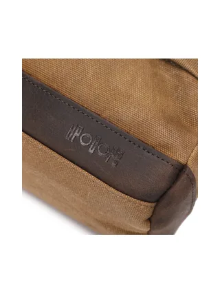 TONY - Trousse de toilette en cuir véritable et toile enduite - Bleu 15