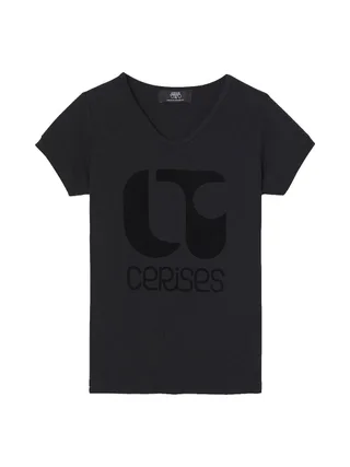 T-shirt Noir Fille Le Temps Des Cerises Nita 1