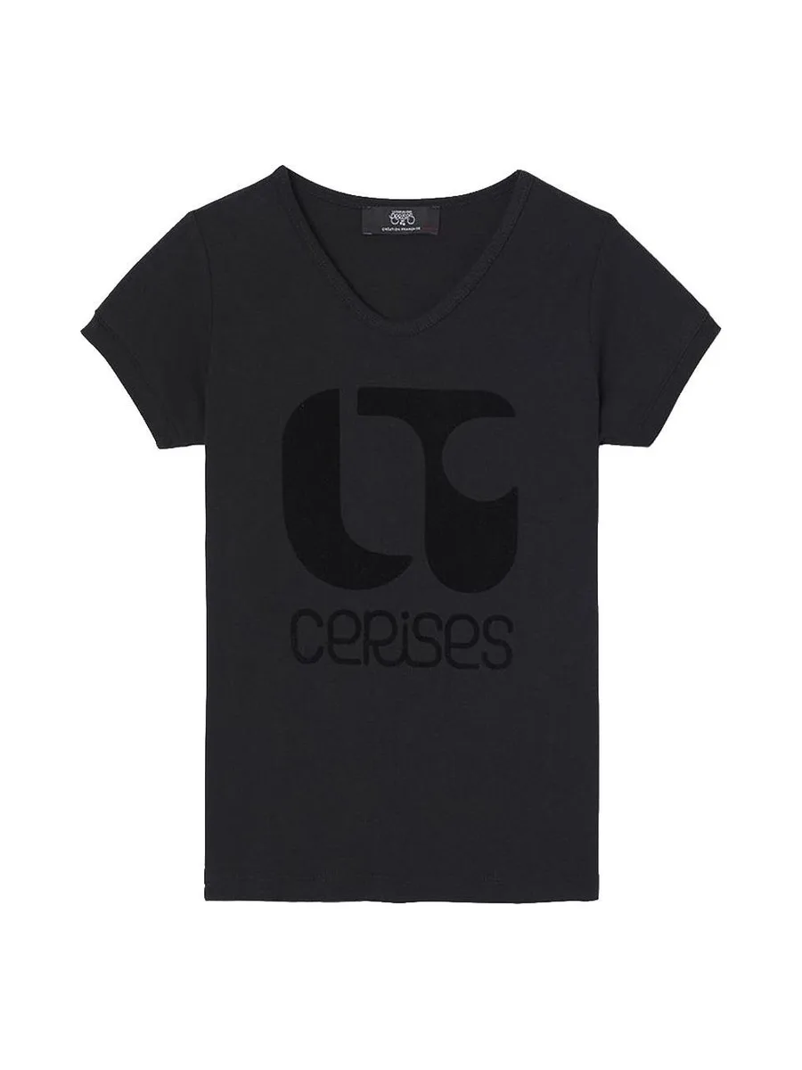 T-shirt Noir Fille Le Temps Des Cerises Nita 1