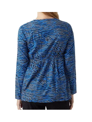 Blouse Bleu/Noir Femme Mamalicious Costa 2