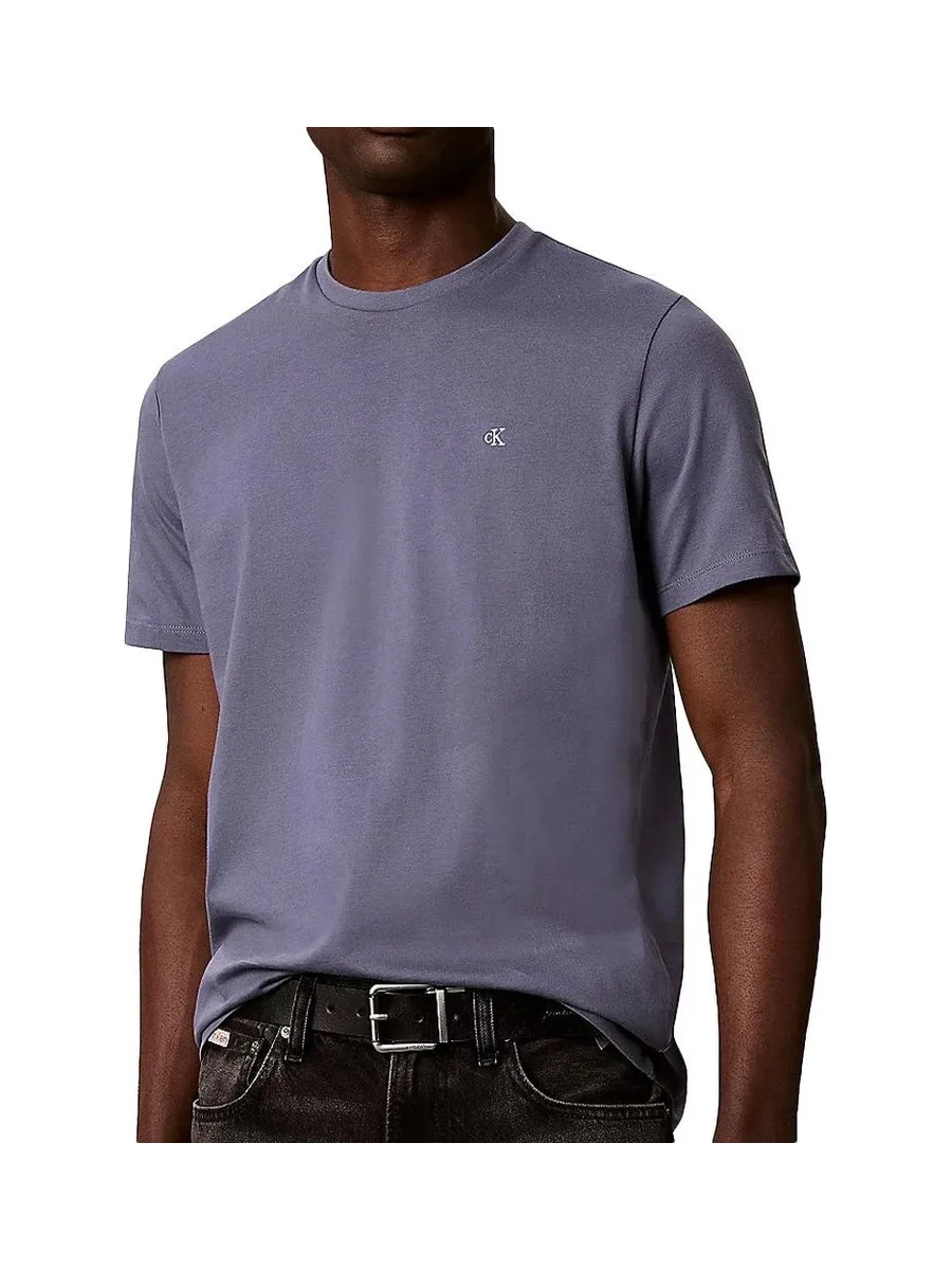 T-Shirt Gris Bleuté Homme Calvin Klein Jeans Classic Monogram 2