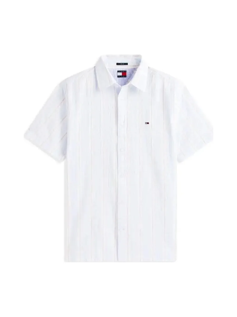 Chemise Bleu Clair/Beige Homme Tommy Hilfiger Tjm Reg 3
