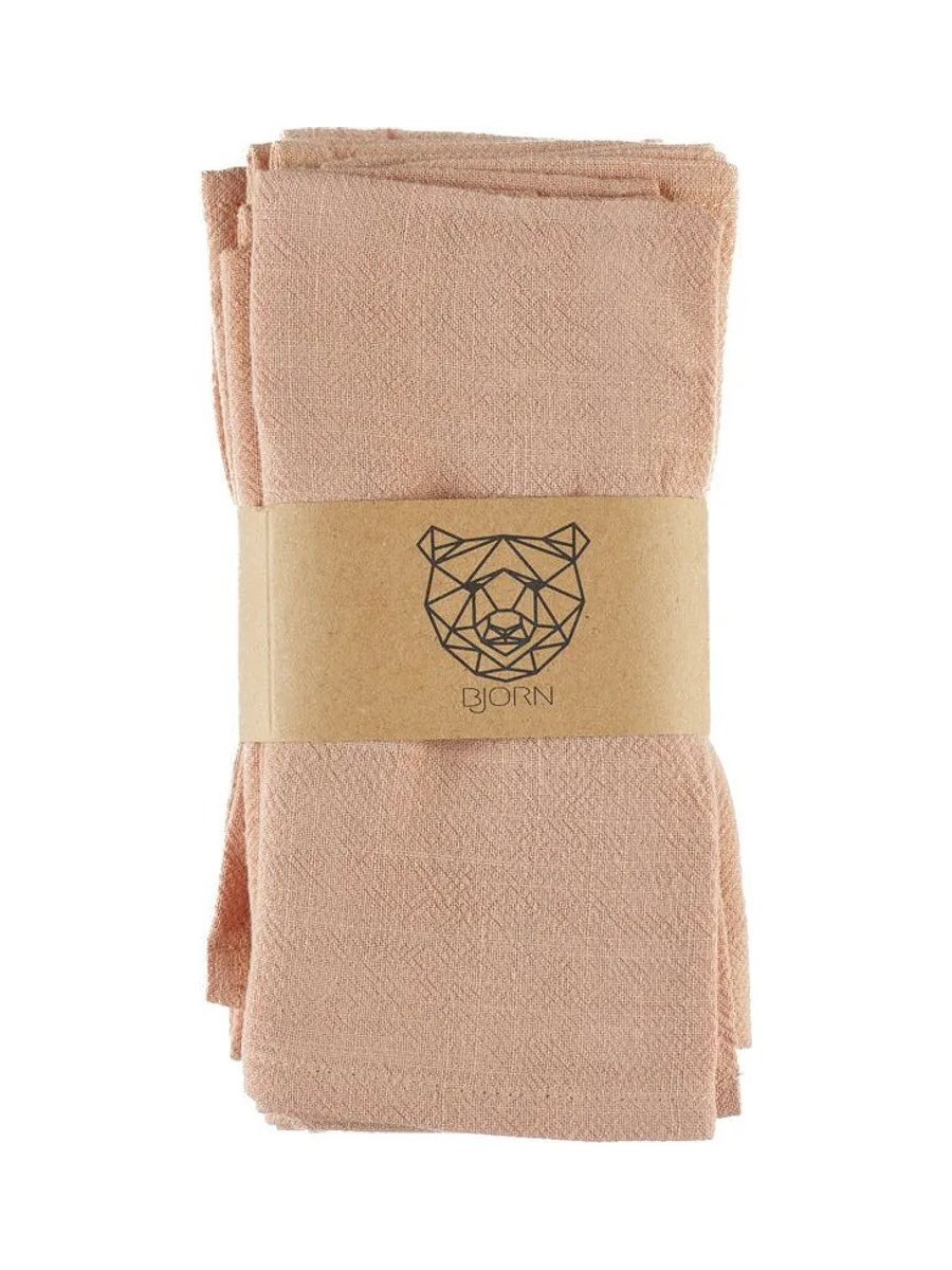 Serviette de table - 6 pièces - Lin et coton blanc crème 133