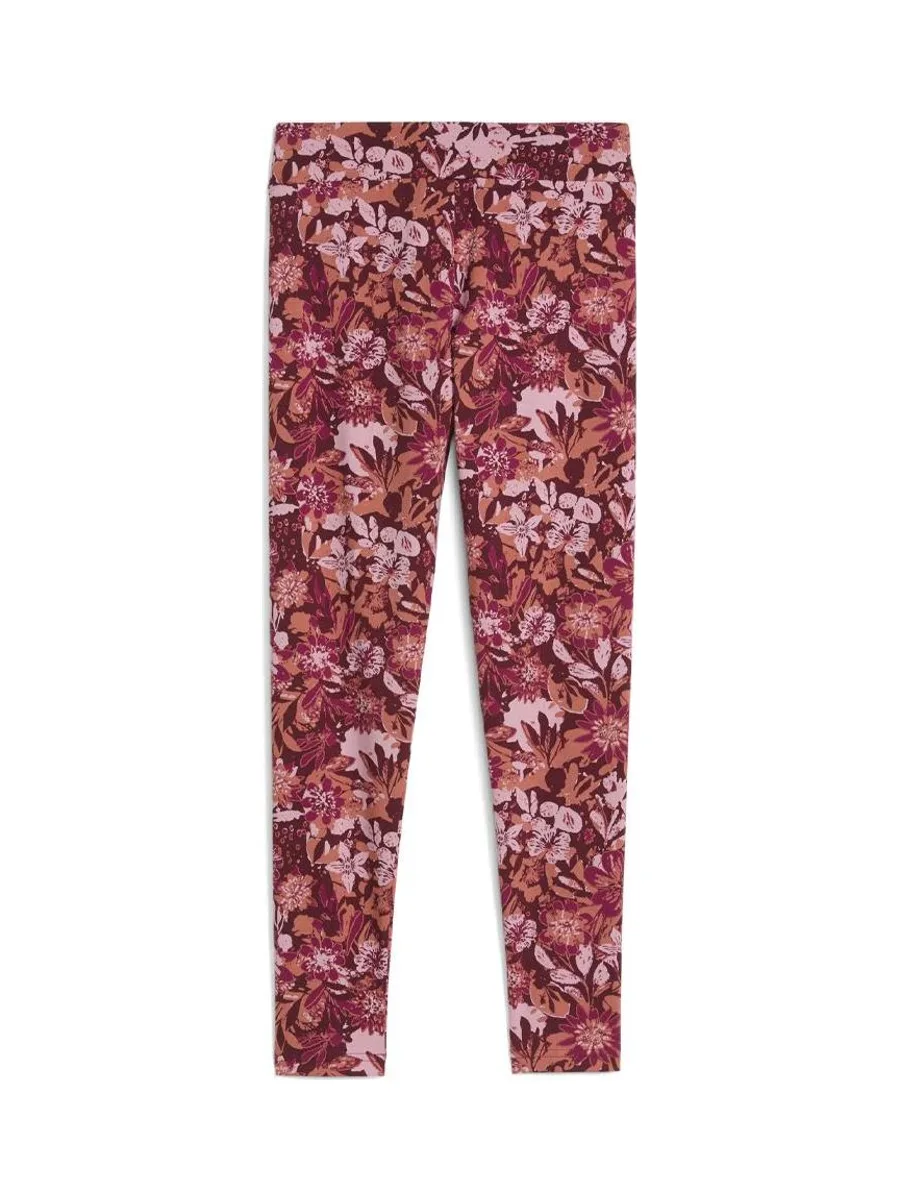 Legging à fleurs Rouge Fille Puma Ess Nature 2.0 Aop 3