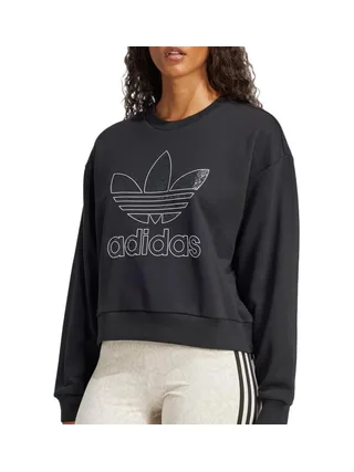 Sweat Noir Femme Adidas Snake 1